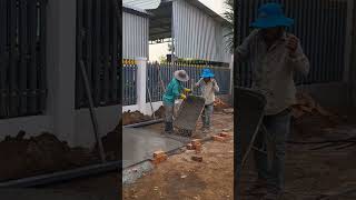 đổ bêtong sân xaydung nhadep construction home betong [upl. by Trask126]