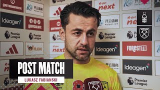 quotEveryone is Responsiblequot  Nottingham Forest 30 West Ham  Lukasz Fabianski  Post Match Reaction [upl. by Molly]