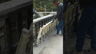 Demolding process of railing pouring mortar [upl. by Attennaj]