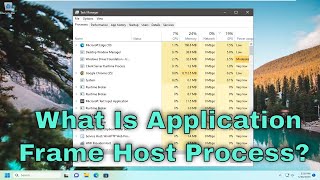 What Is Application Frame Host Process on Windows PC Guide [upl. by Dnalon]