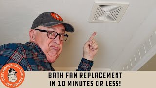 Bath Fan Replacement in 10 Minutes or Less [upl. by Wallache]