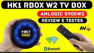 HK1 RBOX W2 TV BOX AMLOGIC S905W2 02 RAM  REVIEW UNBOXING E TESTES [upl. by Ytirahc]