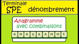 Terminale Spécialité Maths Dénombrement combinaisons ET ANAGRAMMES [upl. by Ahsinel493]