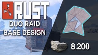 Easy and Fast Rust Raid Base Design for a Duo  Rust Base Building 8200 Stone [upl. by Jovitta396]