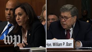 Watch Harris grill Barr during Senate hearing It’s clear you have not looked at the evidence [upl. by Aneetsirk]