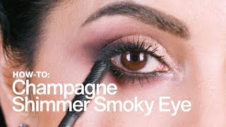 HOW TO Champagne Shimmer Smoky Eye  MAC Cosmetics [upl. by Jeb]