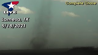 May 18 2021 • LIVE Funnel Clouds amp Gustnadoes near Lamesa TX J [upl. by Eimas]