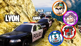 SCALO IL MONTE CHILLIAD CON VEICOLI DELLA POLIZIA SU GTA5 [upl. by Curr689]