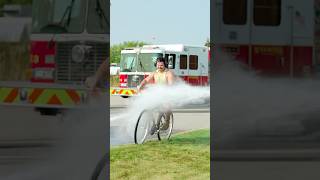 Brave man Vs a firehose [upl. by Htessil]