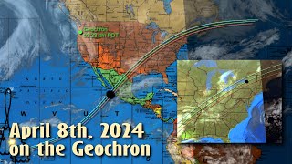 Geochron Eclipse Path for April 2024 [upl. by Cathrin]