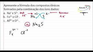 Apresente a fórmula dos compostos iônicos formados pela combinação dos íons dados [upl. by Eliza]