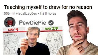 Reacting to Pewdiepie Drawing video as an Artist  TIPS [upl. by Ais]