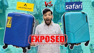 Aristocrat vs Safari Trolley Bag Exposed  Cheapest Bag [upl. by Crockett]