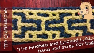 Interlocking crochet strap or band for a bag with beautiful sides [upl. by Draneb]