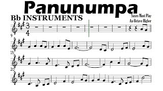 Panunumpa Carol Banawa Bb Instruments Sheet Music Backing Track Play Along Partitura [upl. by Alleahcim]