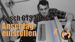 Bosch GTS 10 XC Anschlag parallel zur Führungsnut ausrichten  Nachdenksport [upl. by Aciraj579]