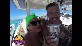 Pachanga at Houlover Sandbar Life Miami Boating with Fresco miamiboatlife sandbar [upl. by Yerdua]