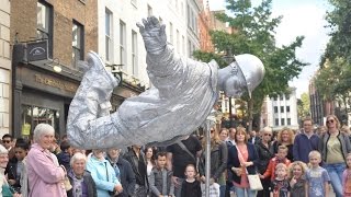 Silver man secret revealed from start to finish floating and levitating trick [upl. by Ecad]