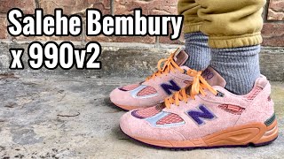 New Balance 990v2 x Salehe Bembury “Sand Be The Time” Review amp On Feet [upl. by Hallutama]