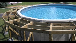 Part 3 Above Ground Pool Deck Construction [upl. by Annoid]