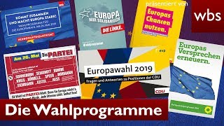 Europawahl  Was steht in den Wahlprogrammen  Rechtsanwalt Christian Solmecke [upl. by Nareht29]