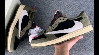 JORDAN 1 LOW TRAVIS SCOTT OG BLACK OLIVE DM7866 002 [upl. by Earized]