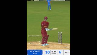 West Indies Need 10 runs in last 6 balls against India  Real Cricket 24 [upl. by Horgan]