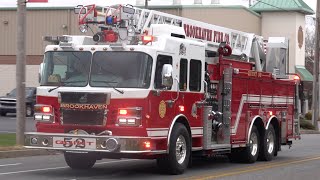 Brookhaven Fire Company Quint 52 Responding 12423 [upl. by Alberik]