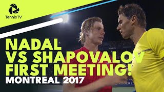 Nadal vs Shapovalov First Meeting  Montreal 2017 Highlights [upl. by Laurin575]