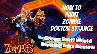 How to Paint Miniatures with Dipping Inks  Lets Paint Zombie Doctor Strange [upl. by Laflam601]