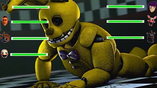 all of the rise of springtrap animations WITH HEALTHBARS [upl. by Annaitsirhc35]