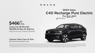 Volvo C40 Recharge Pure Electric 09302024 4366025 [upl. by Falkner589]