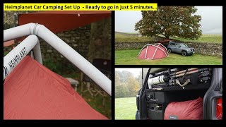 Heimplanet Back Door tent demo my inflatable Jeep Renegade car camping companion [upl. by Notxarb]