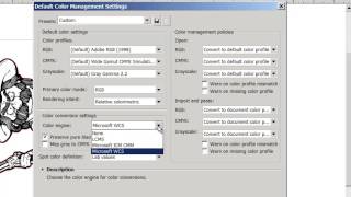 CorelDRAW X5 Color Managment settings [upl. by Zasuwa]