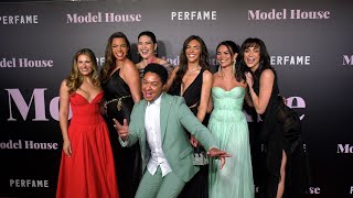 The cast of quotModel Housequot poses together at the premiere of the movie in Los Angeles [upl. by Turrell]