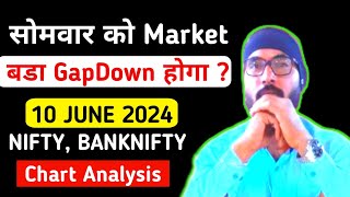 Monday Market Crash  Banknifty Prediction For Monday  Nifty Chart Analisis For 10 June Monday [upl. by Lucila385]