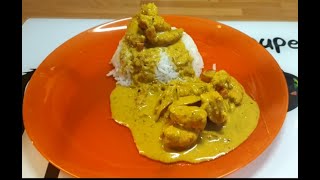 Crevettes au curry et lait de coco  Recette de Cyril Lignac [upl. by Aknahs]