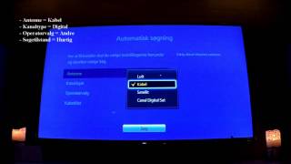 Kanalindstilling Samsung på WAOO  Bredbånd Nord DVBC [upl. by Riamu]