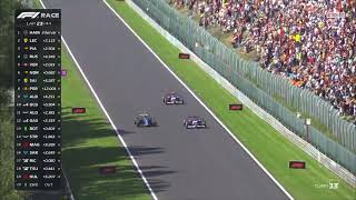 Daniel Ricciardo overtake on Logan Sargeant Belgian GP 2024 [upl. by Vina]