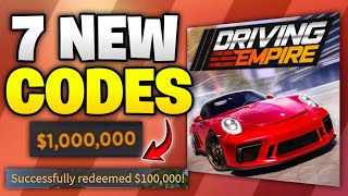 PORSCHE ALL WORKING CODES FOR DRIVING EMPIRE IN 2024 ROBLOX DRIVING EMPIRE CODES [upl. by Ailedamla]