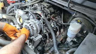 How to Replace Alternator on 20072013 Chevy Silverado amp GMC Sierra [upl. by Brodench]