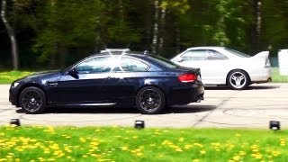 BMW M3 E92 vs Nissan Skyline GTR 33 Drag Race Viertelmeile Beschleunigungsrennen Acceleration [upl. by Nadeau650]