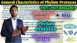 General Characteristics of Phylum Protozoa  BSc 3rd year Zoology  MSc  PGT Exam Preparation [upl. by Cardinal235]