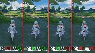 Wuthering Wave 11 Graphics Settings Anti Aliasing Comparison [upl. by Ilohcin867]