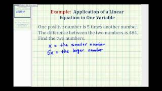 Ex Linear Equation Application with One Variable  Number Problem [upl. by Cowles519]