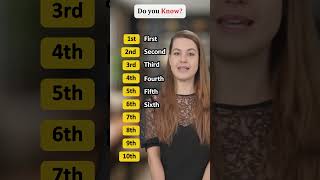 Do You Know 1st 2nd 3rd  Learn English Ordinal Numbers shrots learn vocabuaryimprove [upl. by Erdnael955]