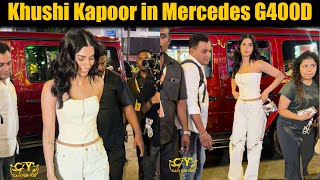 Khushi Kapoor Arrive in Mercedes AMG G400D at Converse Store Launch [upl. by Laurette337]