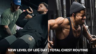 TRAINING LEGS WITH CHRIS BUMSTEAD  BIG CHEST amp TRICEP WORKOUT [upl. by Noyerb83]