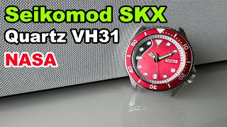 Quartz VH31 SKX NASA Mars watch seiko mod build [upl. by Moira]