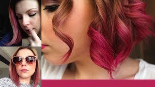 How I Dye My Hair Pink  Streaks amp Dip Dye [upl. by Gnud]